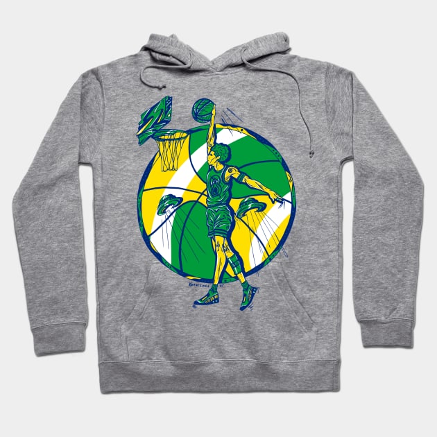 Brasil Legendary Baller Number 8 Hoodie by kenallouis